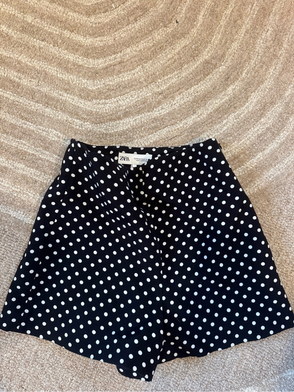 Zara Black Polka Dot Shorts
